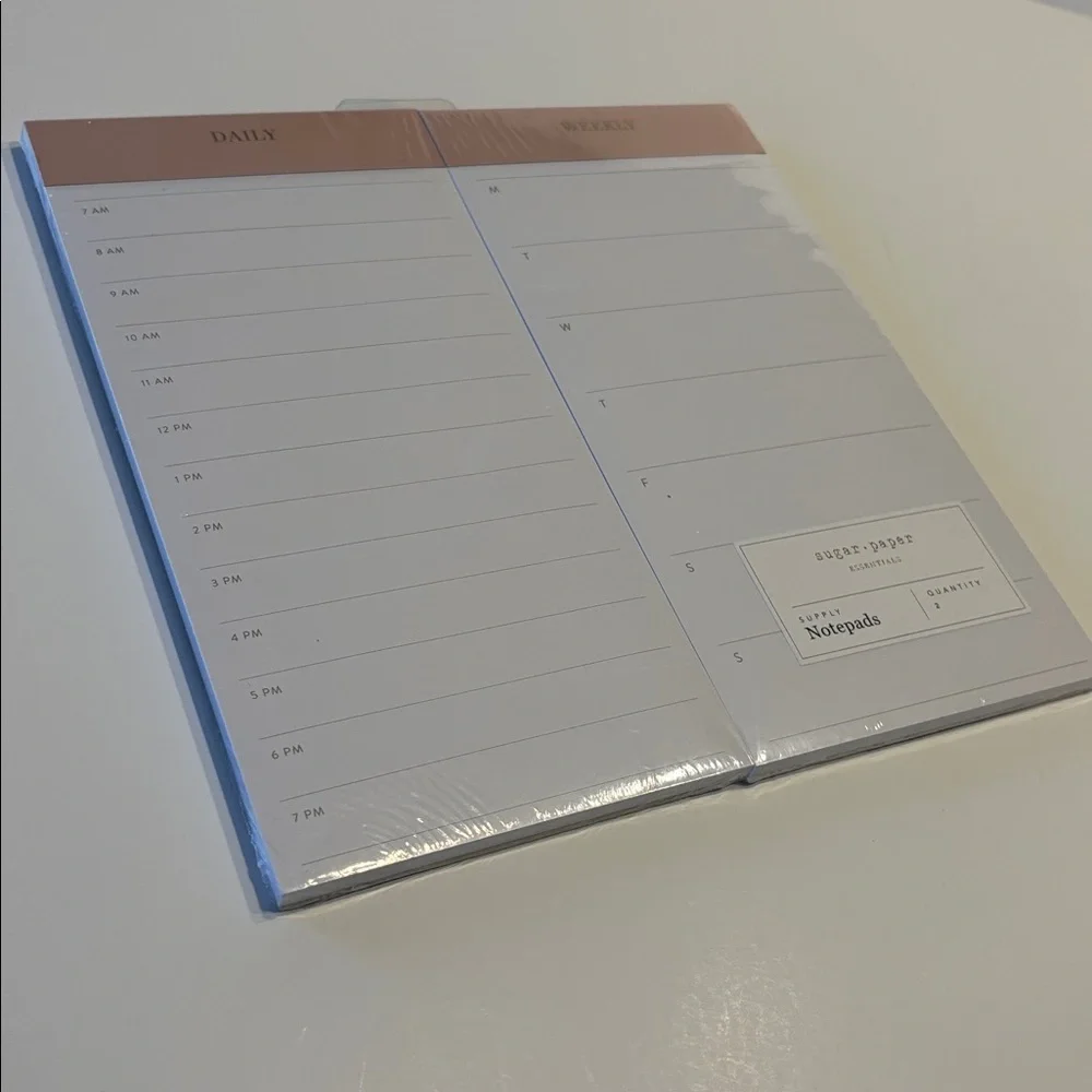 Sugar Paper 2 Pack Undated Daily and Weekly Notepads